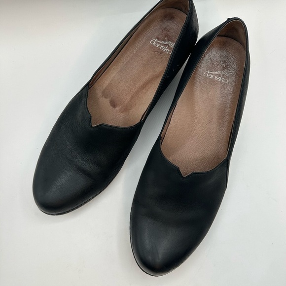 Dansko Liliana Black Nubuck Leather  Slip On Wedge Size EU 42 / US 11.5-12 - Picture 7 of 10